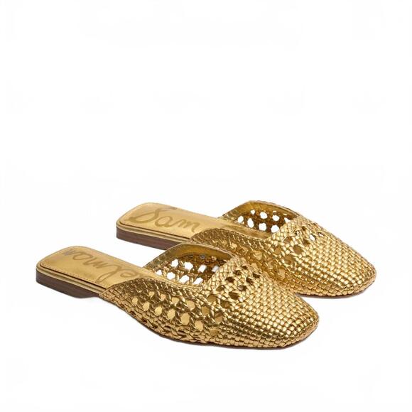SAM EDELMAN Shoes - NEW SAM EDELMAN women's nola mule slide in gold leather